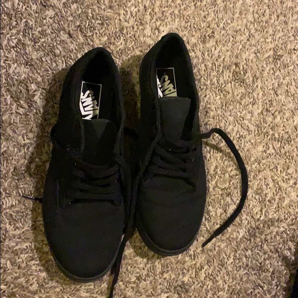 Black Vans, only worn once. Size 8.
